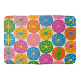 ミッドセンチュリー原子モダン点おもしろいレトロパターン バスマット