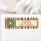 ミッドセンチュリー原子モダン点レトロクリスマス ラベル (インサイチュ)