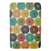 ミッドセンチュリー原子モダン点レトロパターン バスマット (正面縦)