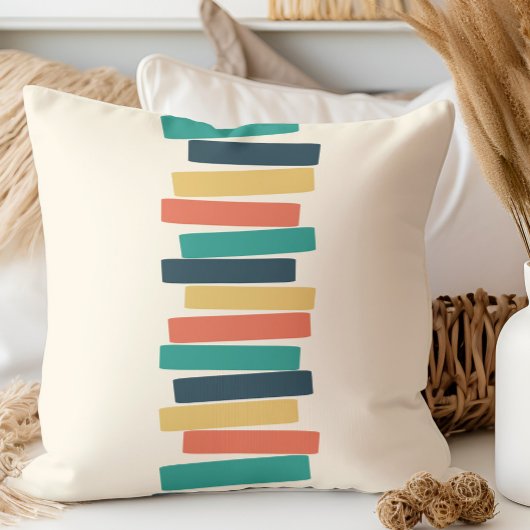 ミッドセンチュリー原子モダン積み積みブロッククリーム クッション