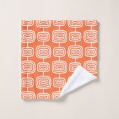 ミッドセンチュリー原子リングや輪抽象芸術パターン バスタオルセット (ウォッシュタオル)