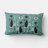 ミッドセンチュリー原子子猫クリスマス ランバークッション (裏面)