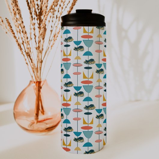 ミッドセンチュリー原子子猫パターン タンブラー