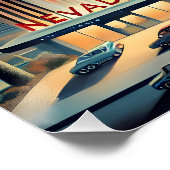 ミッドセンチュリー原子宇宙エイジネバダアート ポスター (コーナー)