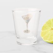 ミッドセンチュリー原子宇宙エイジ未来的なマルティーニ ショットグラス (裏面)