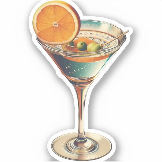 ミッドセンチュリー原子宇宙エイジ未来的なマルティーニ シール (正面)