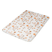 ミッドセンチュリー原子年齢パターン36オレンジ、茶色 バスマット (アングル)