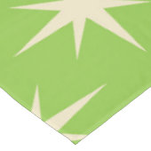 ミッドセンチュリー原子星の緑のパターン テーブルクロス (アングル)