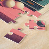 ミッドセンチュリー原子未来的ウサギのマルティーニ ジグソーパズル (側面)