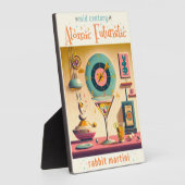 ミッドセンチュリー原子未来的ウサギのマルティーニ フォトプラーク (側面)