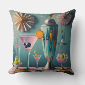 ミッドセンチュリー原子未来的カクテルタイム クッション (正面)