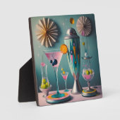 ミッドセンチュリー原子未来的カクテルタイム フォトプラーク (正面)