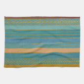 ミッドセンチュリー原子未来的ストライププリント キッチンタオル (横)