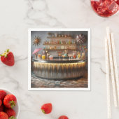 ミッドセンチュリー原子未来的パーティーバー スタンダードカクテルナプキン (インサイチュ)