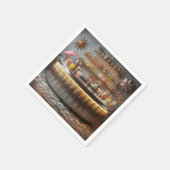 ミッドセンチュリー原子未来的パーティーバー スタンダードカクテルナプキン (角)