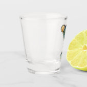 ミッドセンチュリー原子未来的ワームホールマルティーニ ショットグラス (左)