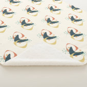 ミッドセンチュリー原子炭オレンジイエロー シェルパブランケット (3/4)