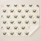 ミッドセンチュリー原子炭オレンジイエロー シェルパブランケット (正面(横))