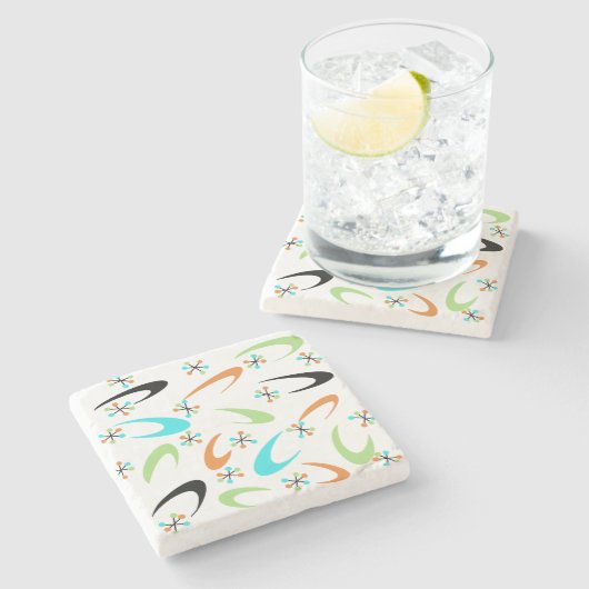 ミッドセンチュリー原子石コースター ストーンコースター (横)