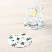 ミッドセンチュリー原子紙コースター ラウンドペーパーコースター (インサイチュ)