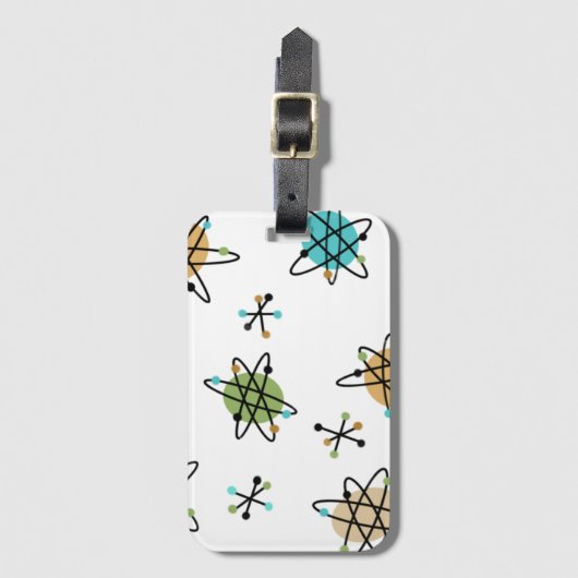 ミッドセンチュリー原子荷物タグ ラゲッジタグ (正面縦)