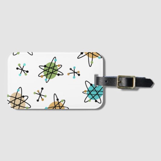 ミッドセンチュリー原子荷物タグ ラゲッジタグ (正面横)