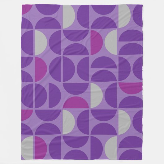 ミッドセンチュリー地方タイル フリースブランケット (正面)