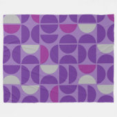 ミッドセンチュリー地方タイル フリースブランケット (正面(横))