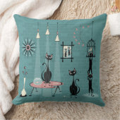 ミッドセンチュリー子猫ファミリーミシュチ©studioxtine クッション (ブランケット)