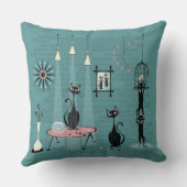 ミッドセンチュリー子猫ファミリーミシュチ©studioxtine クッション (裏面)