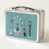 ミッドセンチュリー子猫ファミリーミシュチ©studioxtine メタルランチボックス (裏面)