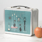 ミッドセンチュリー子猫ファミリーミシュチ©studioxtine メタルランチボックス (インサイチュ)