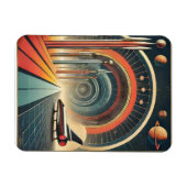 ミッドセンチュリー宇宙エイジアートワームホールポート マグネット (横)