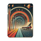 ミッドセンチュリー宇宙エイジアートワームホールポート マグネット (縦)