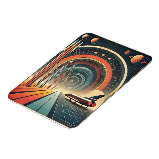 ミッドセンチュリー宇宙エイジアートワームホールポート マグネット (左側)