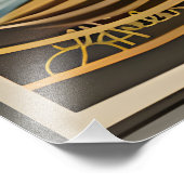 ミッドセンチュリー宇宙エイジアート銀河系ウェーブズ フォトプリント (角)