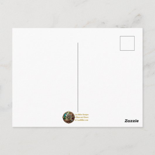 ミッドセンチュリー宇宙エイジアート銀河系ウェーブズ ポストカード (裏面)