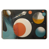 ミッドセンチュリー宇宙エイジアート銀河系ウェーブズ マグネット (横)
