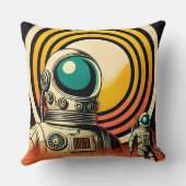 ミッドセンチュリー宇宙時代の宇宙飛行士着陸芸術 クッション (裏面)