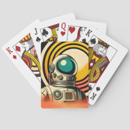 ミッドセンチュリー宇宙時代の宇宙飛行士着陸芸術 トランプ