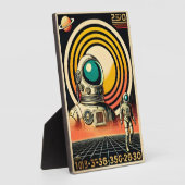 ミッドセンチュリー宇宙時代の宇宙飛行士着陸芸術 フォトプラーク (側面)