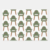 ミッドセンチュリー家具イングリーンラッピング紙 ラッピングペーパーシート (正面3)