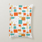 ミッドセンチュリー幾何モダンオレンジブルー アクセントクッション (裏面(縦))