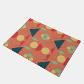 ミッドセンチュリー幾何モダンオレンジ ドアマット (アングル)