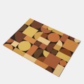 ミッドセンチュリー幾何モダンオレンジ ドアマット (アングル)