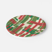 ミッドセンチュリー幾何モダンクリスマス抽象芸術 ペーパープレート (アングル)