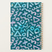 ミッドセンチュリー幾何モダングリーンモノグラム プランナー手帳 (裏面)