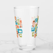 ミッドセンチュリー幾何モダンスターバストパターン タンブラーグラス (右)