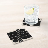 ミッドセンチュリー幾何モダンデザイン スクエアペーパーコースター (インサイチュ)