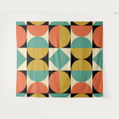 ミッドセンチュリー幾何モダンデザイン タペストリー (正面(横))